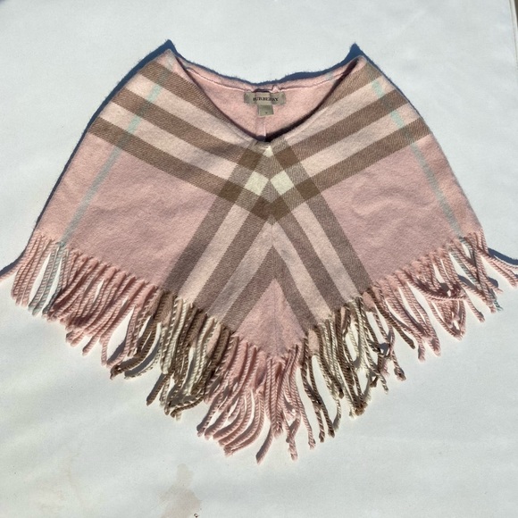 Burberry ⭐️HOST PICK⭐️Nova Check Poncho💕Pink🔥Like NEW! Check Photos! Size 2-4T - Picture 4 of 9